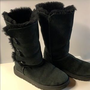 Uggs Black Boots, worn but in good condition